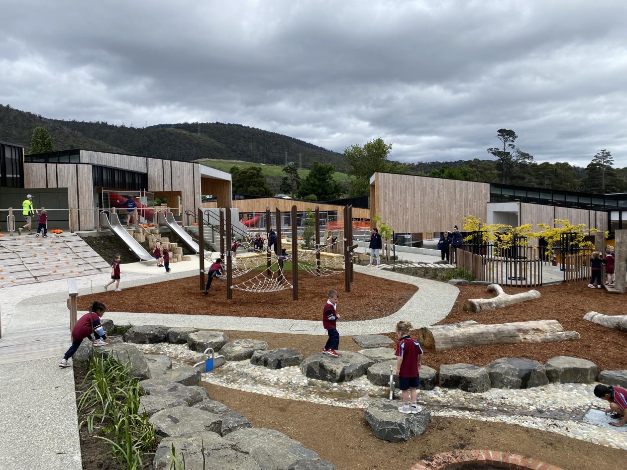 LIMINAL Architecture Dominic College K-2 playground opens 