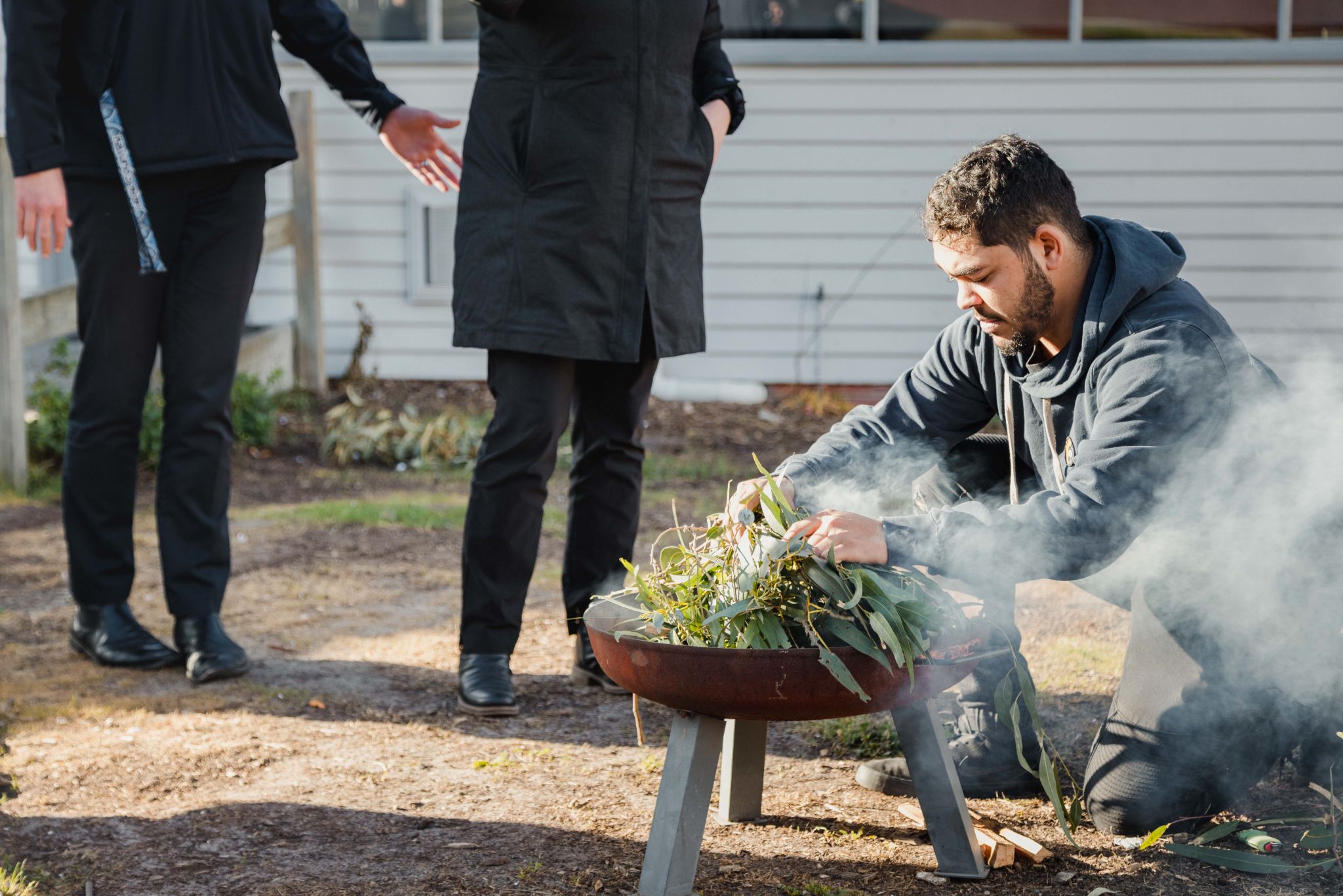 cosgrove smoking ceremony with leroy hart