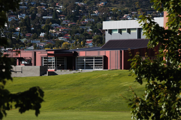 Ogilvie High School Student Centre, from a distance
