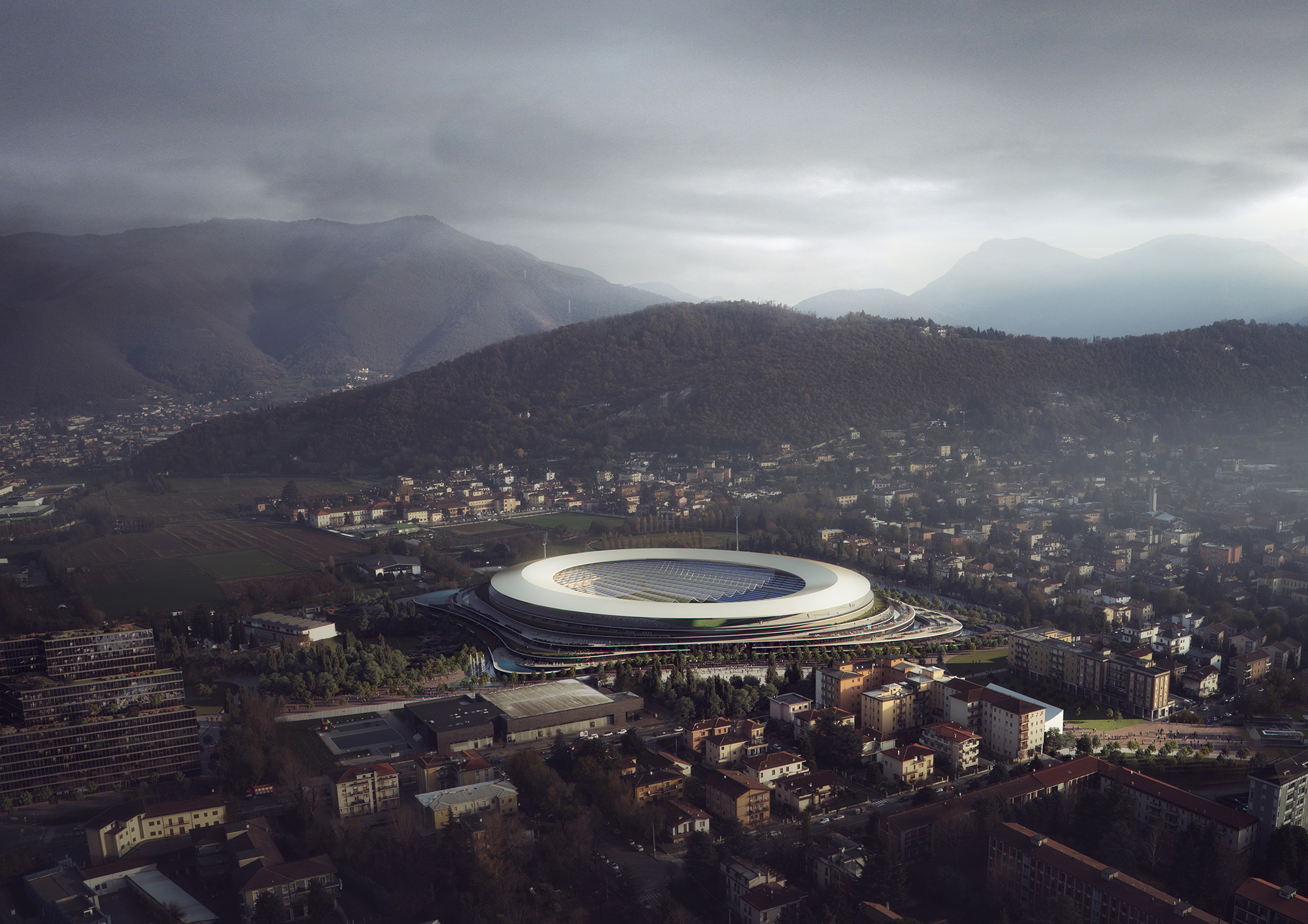 Liminal Architecture Snøhetta Brescia Stadium Italy